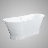 67" Tomball Cast Iron Skirted Bateau Tub