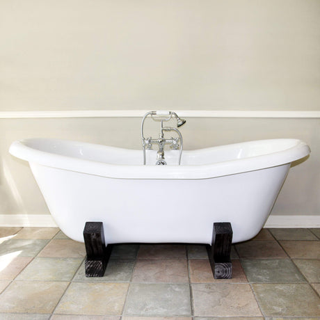 Farmstead Acrylic Double-Slipper Clawfoot Tub