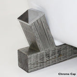 68" Farmstead Acrylic Double-Slipper Clawfoot Tub - Gray Wood Base