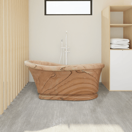 69" Glenshaw Stone Slipper Tub with Pedestal