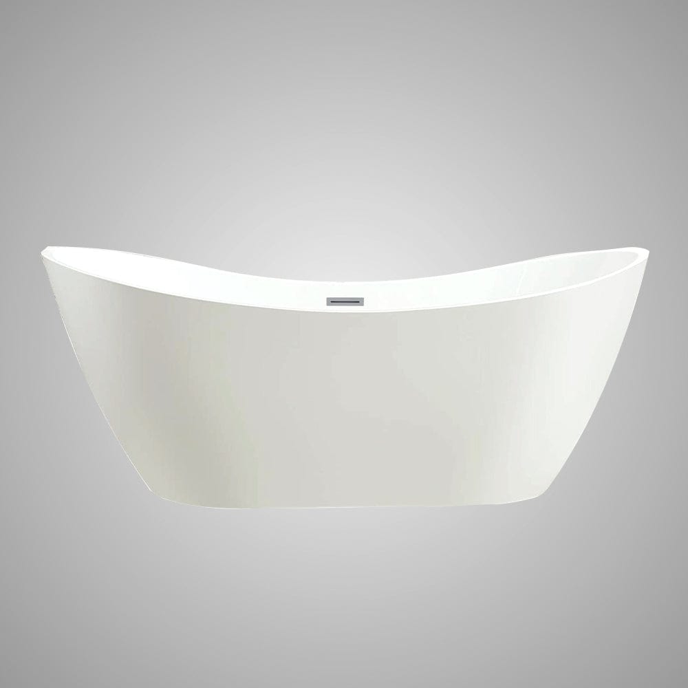 71" Carzer Acrylic Double-Slipper Freestanding Tub