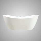 71" Carzer Acrylic Double-Slipper Freestanding Tub