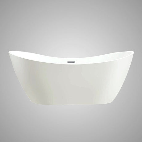 71" Carzer Acrylic Double-Slipper Freestanding Tub
