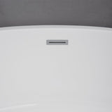 71" Carzer Acrylic Double-Slipper Freestanding Tub