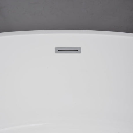 71" Carzer Acrylic Double-Slipper Freestanding Tub