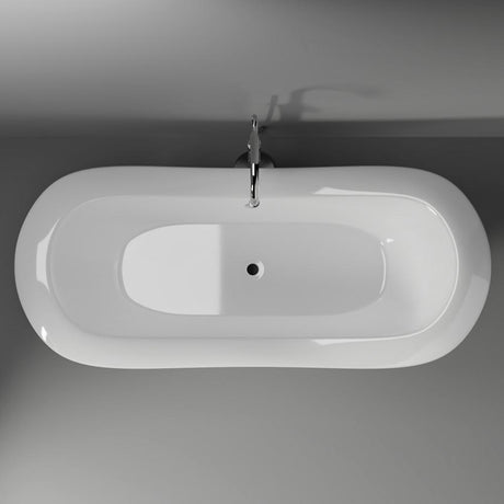 71" Wharton Cast Iron Double-Slipper Tub with Pedestal