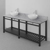 72" Bidley Steel Double Console with Towel Bar for Vessel Sinks