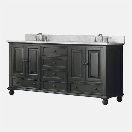 72" Bosler Double Vanity for Oval Undermount Sinks