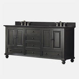 72" Bosler Double Vanity for Oval Undermount Sinks