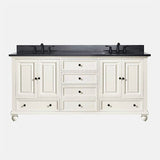 72" Bosler Double Vanity for Oval Undermount Sinks