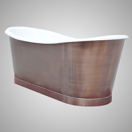 72" Hartman Cast Iron Steel Skirted Bateau Tub