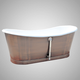 72" Hartman Cast Iron Steel Skirted Bateau Tub