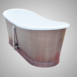 72" Hartman Cast Iron Steel Skirted Bateau Tub