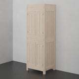 72" Mission Unfinished Red Oak Wall-Mount Linen Cabinet