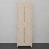 72" Mission Unfinished Red Oak Wall-Mount Linen Cabinet