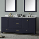 72" Romani Vanity Cabinet for Rectangular Undermount Sink - Navy Blue