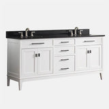 72" Sheridan Double Vanity for Oval Undermount Sinks