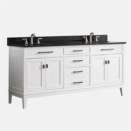 72" Sheridan Double Vanity for Oval Undermount Sinks
