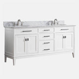 72" Sheridan Double Vanity for Oval Undermount Sinks