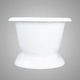 72" Walerford Cast Iron Double-Ended Roll-Top Tub with Pedestal