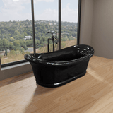 75" Napa Stone Double-Slipper Tub with Pedestal