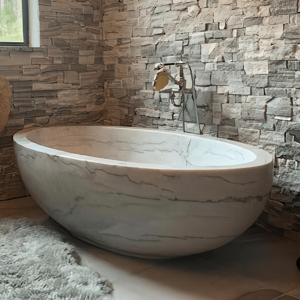 79" Cheverly Marble Double-Ended Tub