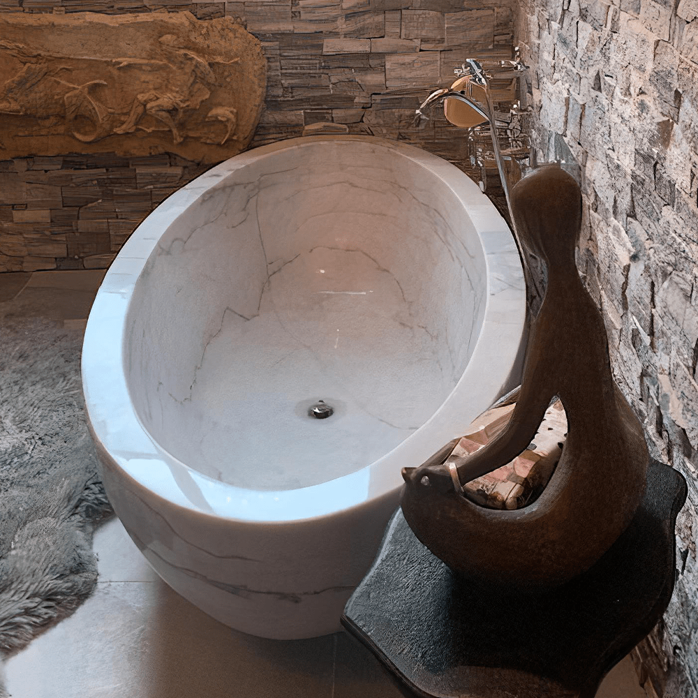 79" Cheverly Marble Double-Ended Tub