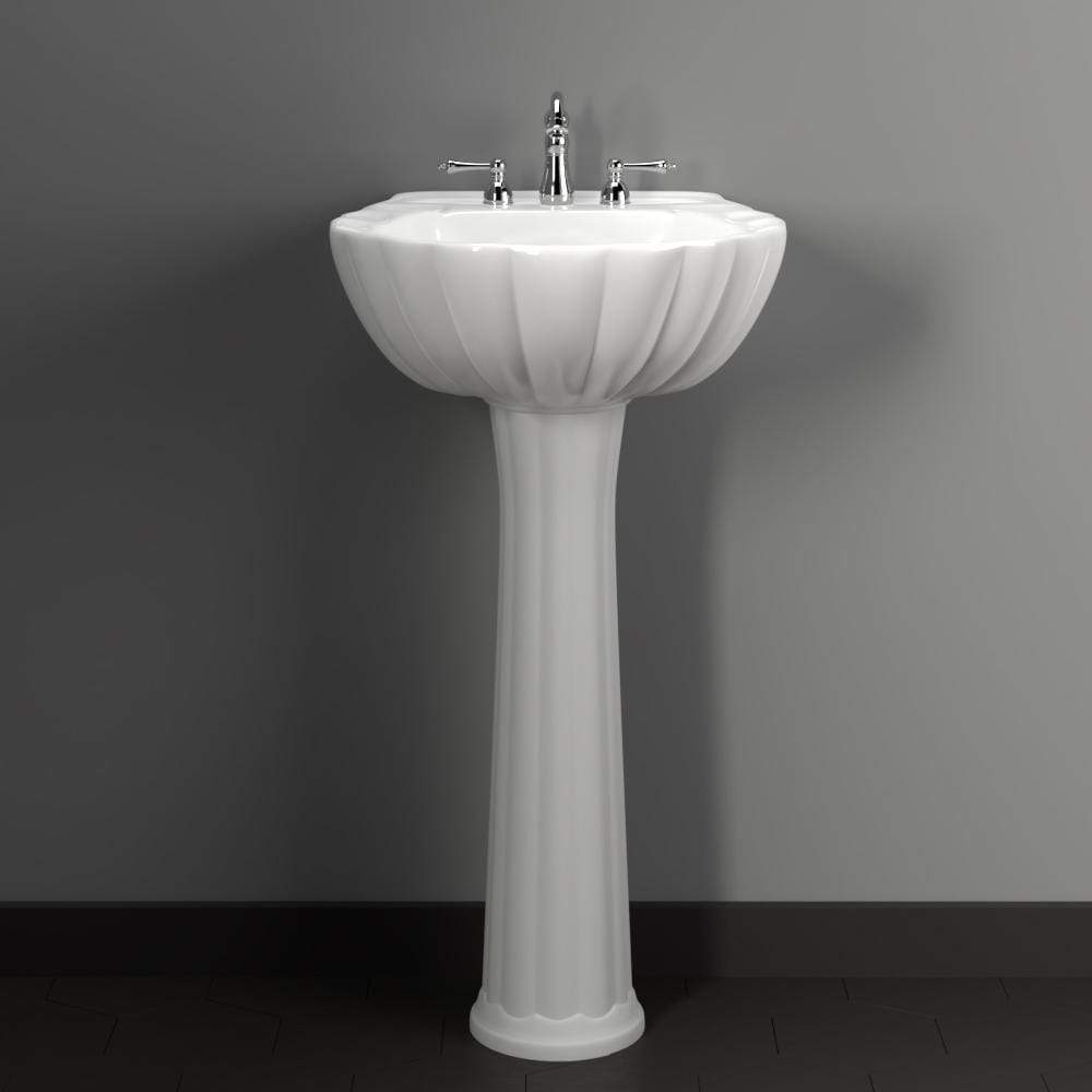 Alma Vitreous China Pedestal Sink