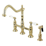 Alonso Bridge Kitchen Faucet with Brass Sprayer
