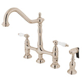 Alonso Bridge Kitchen Faucet with Brass Sprayer
