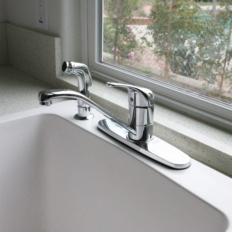 Amber Single Handle Kitchen Faucet with Side Sprayer