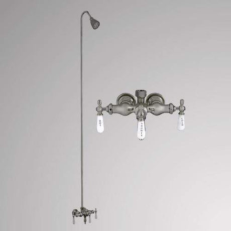 Antique-Style Diverter Tub Faucet with Standard Shower Head