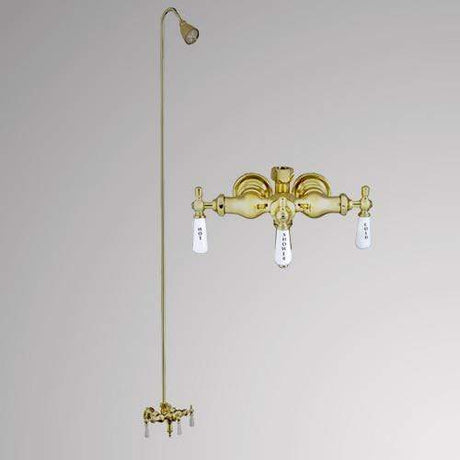 Antique-Style Diverter Tub Faucet with Standard Shower Head