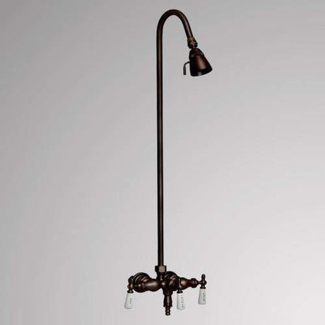 Antique-Style Diverter Tub Faucet with Standard Shower Head