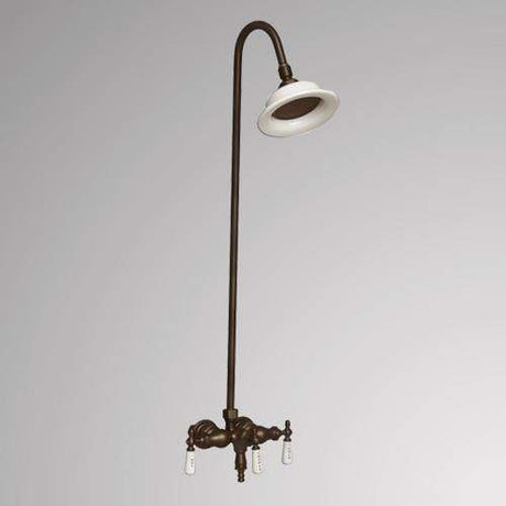 Antique-Style Diverter Tub Faucet with Sunflower Shower Head
