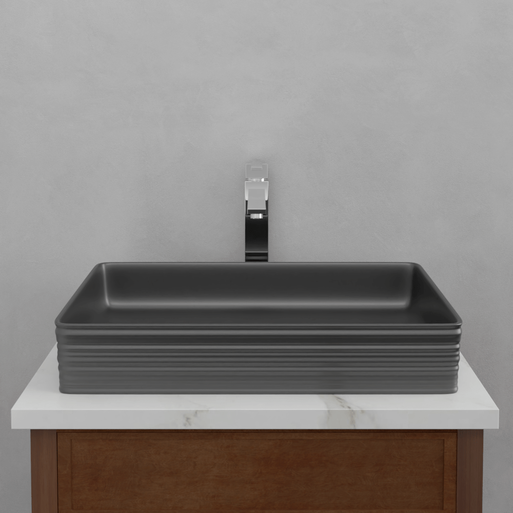 Arnelle Vitreous China Vessel Sink - Matte Black