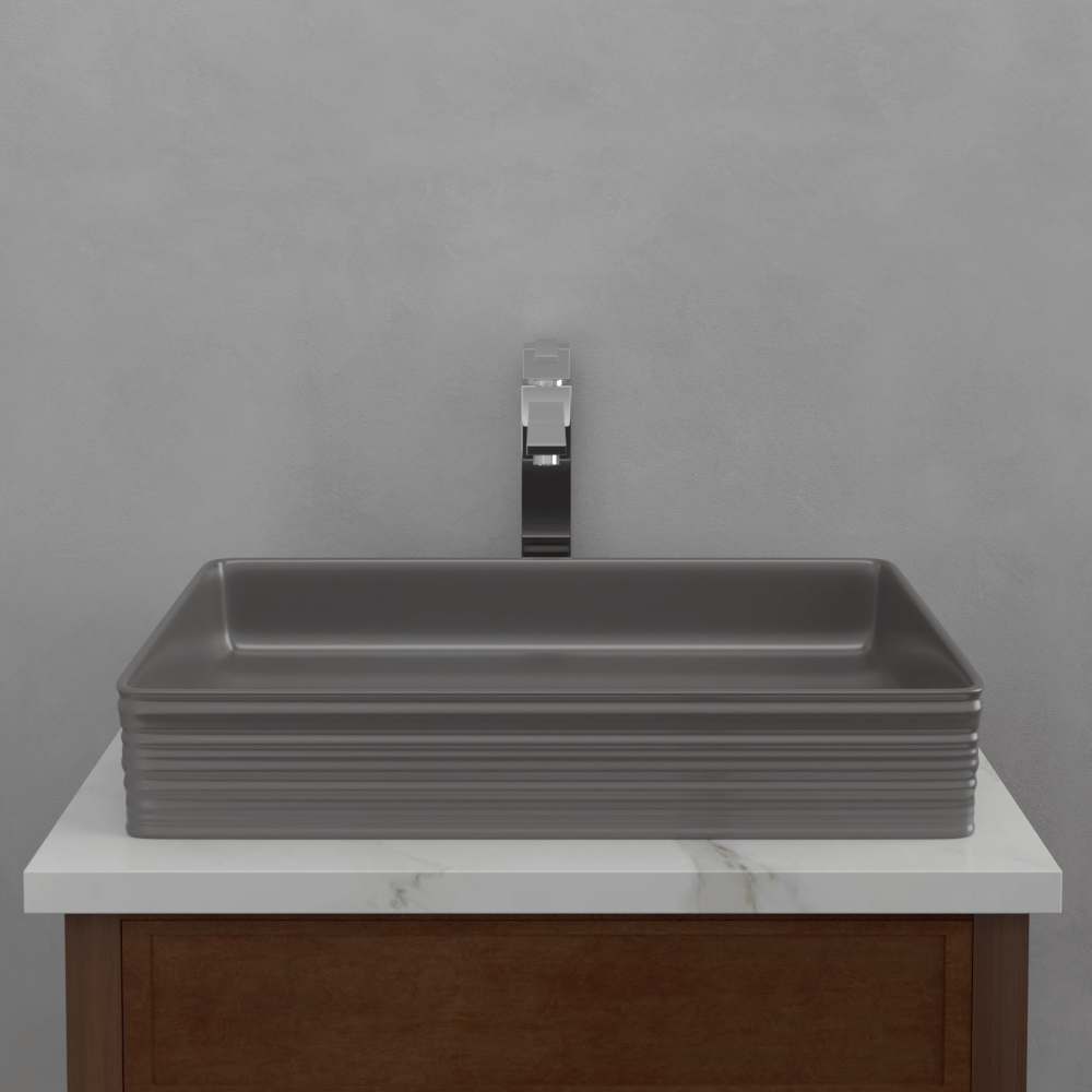 Arnelle Vitreous China Vessel Sink - Matte Gray