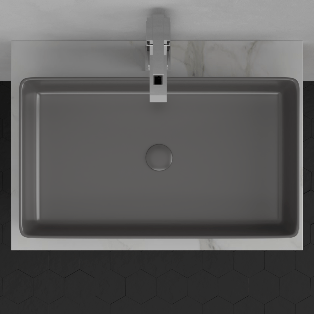 Arnelle Vitreous China Vessel Sink - Matte Gray