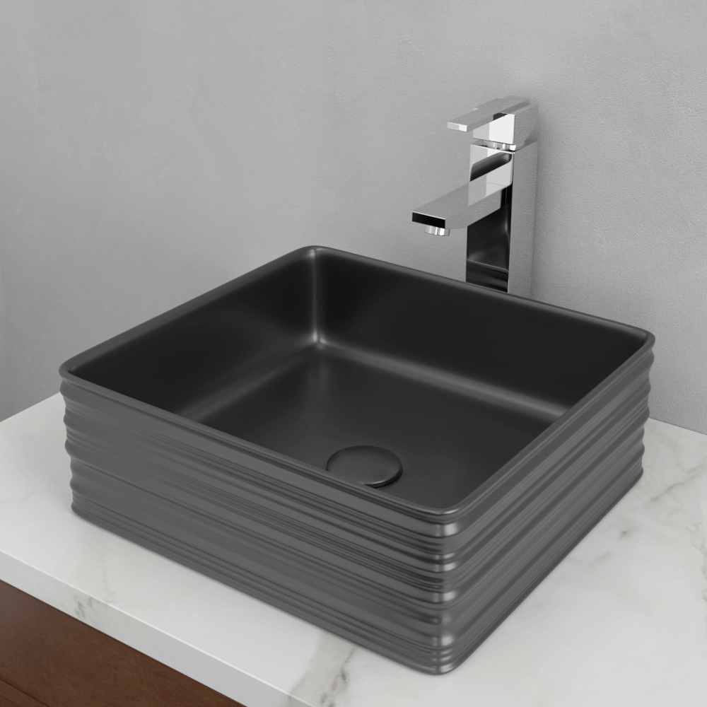 Arrosa Vitreous China Vessel Sink - Matte Black