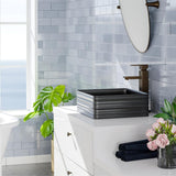 Arrosa Vitreous China Vessel Sink - Matte Gray