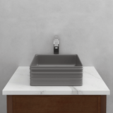 Arrosa Vitreous China Vessel Sink - Matte Gray