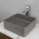 Arrosa Vitreous China Vessel Sink - Matte Gray