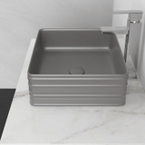 Arrosa Vitreous China Vessel Sink - Matte Gray