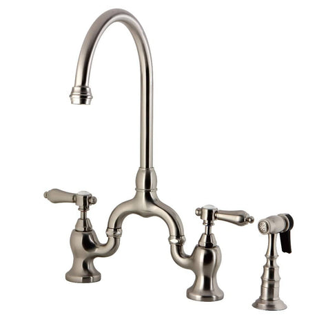 Aston Bridge Kitchen Faucet with Brass Sprayer