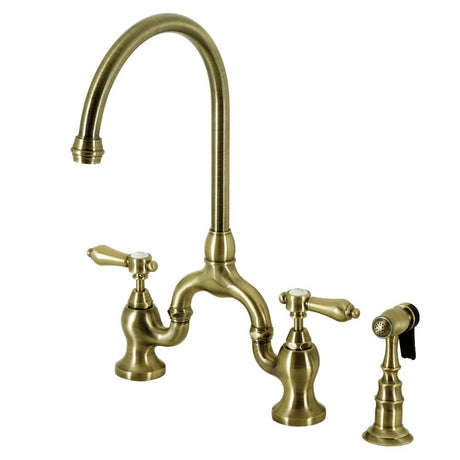 Aston Bridge Kitchen Faucet with Brass Sprayer