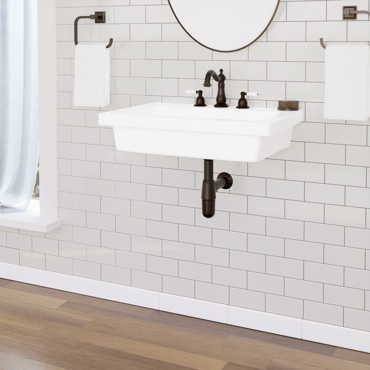 Aurora 300 Vitreous China Wall-Mount Sink