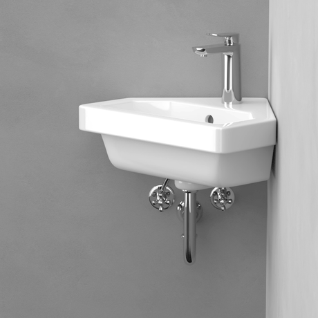 Aurora Corner Vitreous China Wall-Mount Sink