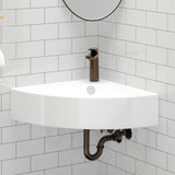 Aysel Vitreous China Corner Wall-Mount Sink