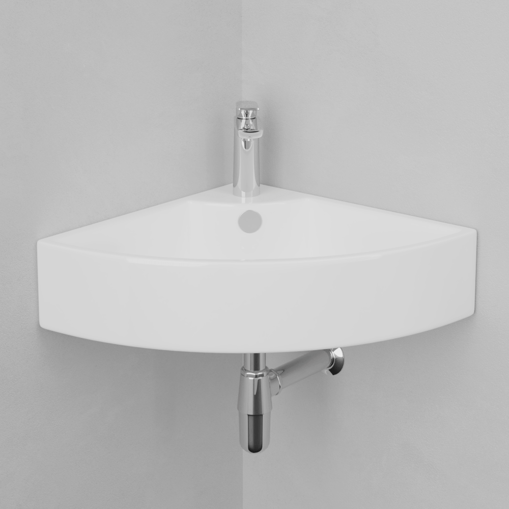 Aysel Vitreous China Corner Wall-Mount Sink