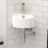 Aza Vitreous China Corner Wall-Mount Sink